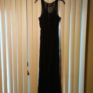 2/$25 👗 F21 black sheer lace maxi dress size M